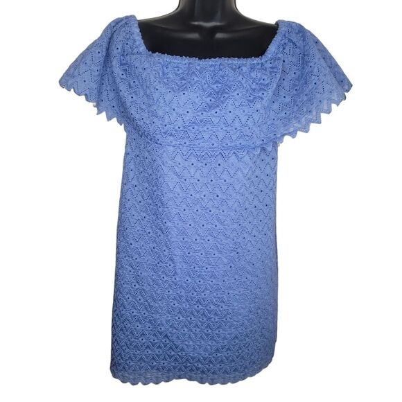 Kensie off shoulder eyelet dress size Medium - Picture 2 of 7